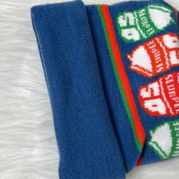 7 11 50th Anniversary Slurpee Beanie Toque Blue Hat with Pom - Picture 5 of 6